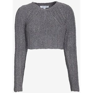 Elizabeth and James Cropped Sweater Grey